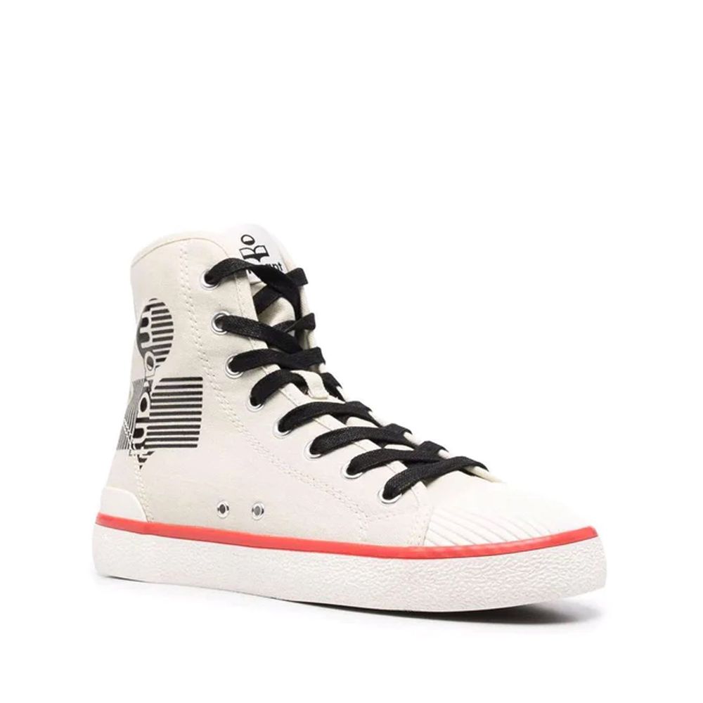 Sneakers med logotyp i canvas