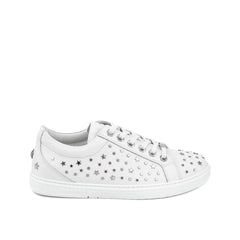 Jimmy Choo White Calfskin Low Top Sneakers