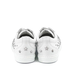 Jimmy Choo White Calfskin Low Top Sneakers