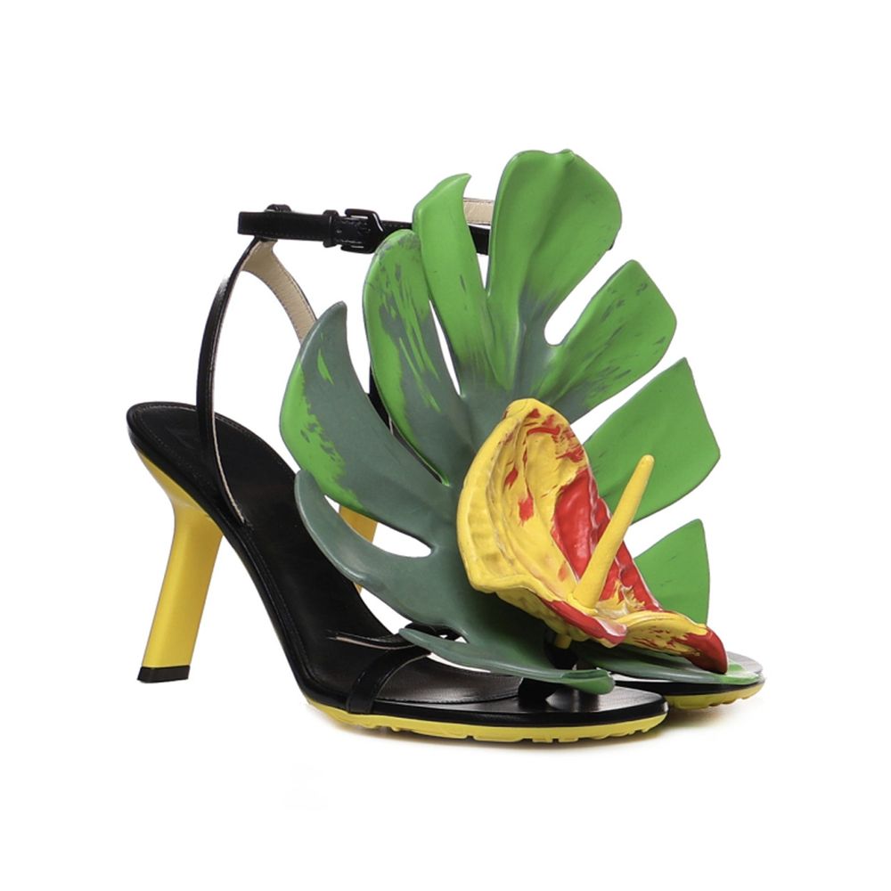 Petal Monstera skinnsandaler