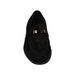 Giuseppe Zanotti Black Calfskin Slip-On Loafers