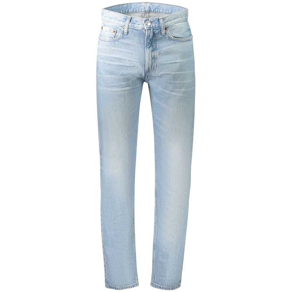 Blå bomulls herrejeans