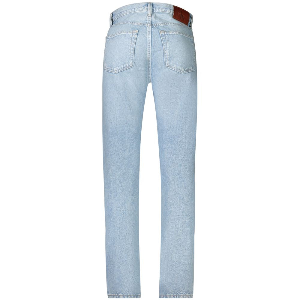 Blå bomulls herrejeans