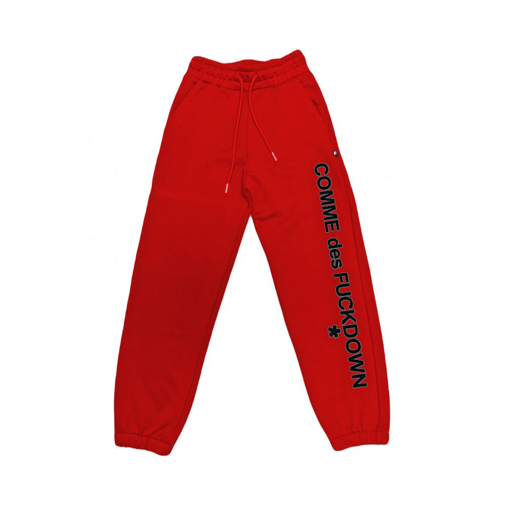 Röda bomullsjeans och byxor