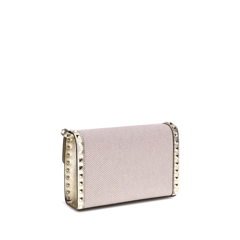 Liten Rockstud-axelväska i canvas