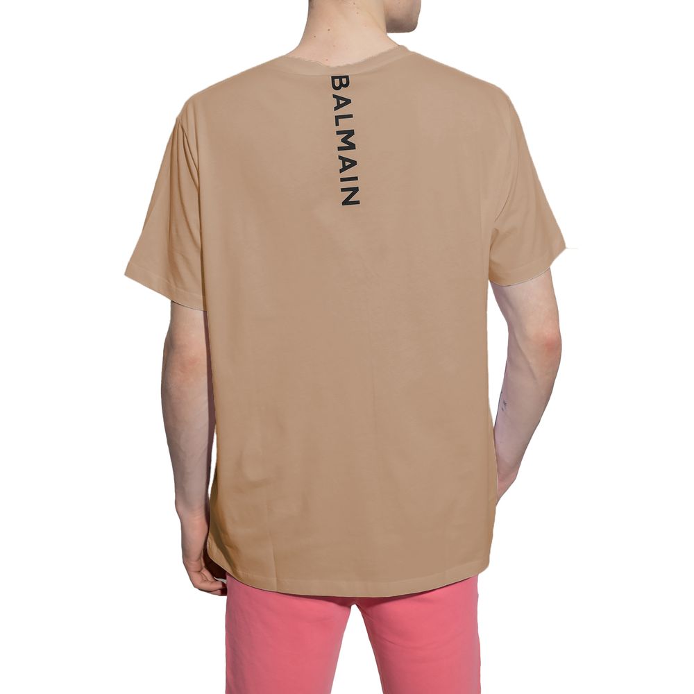Brun bomulls-T-skjorte