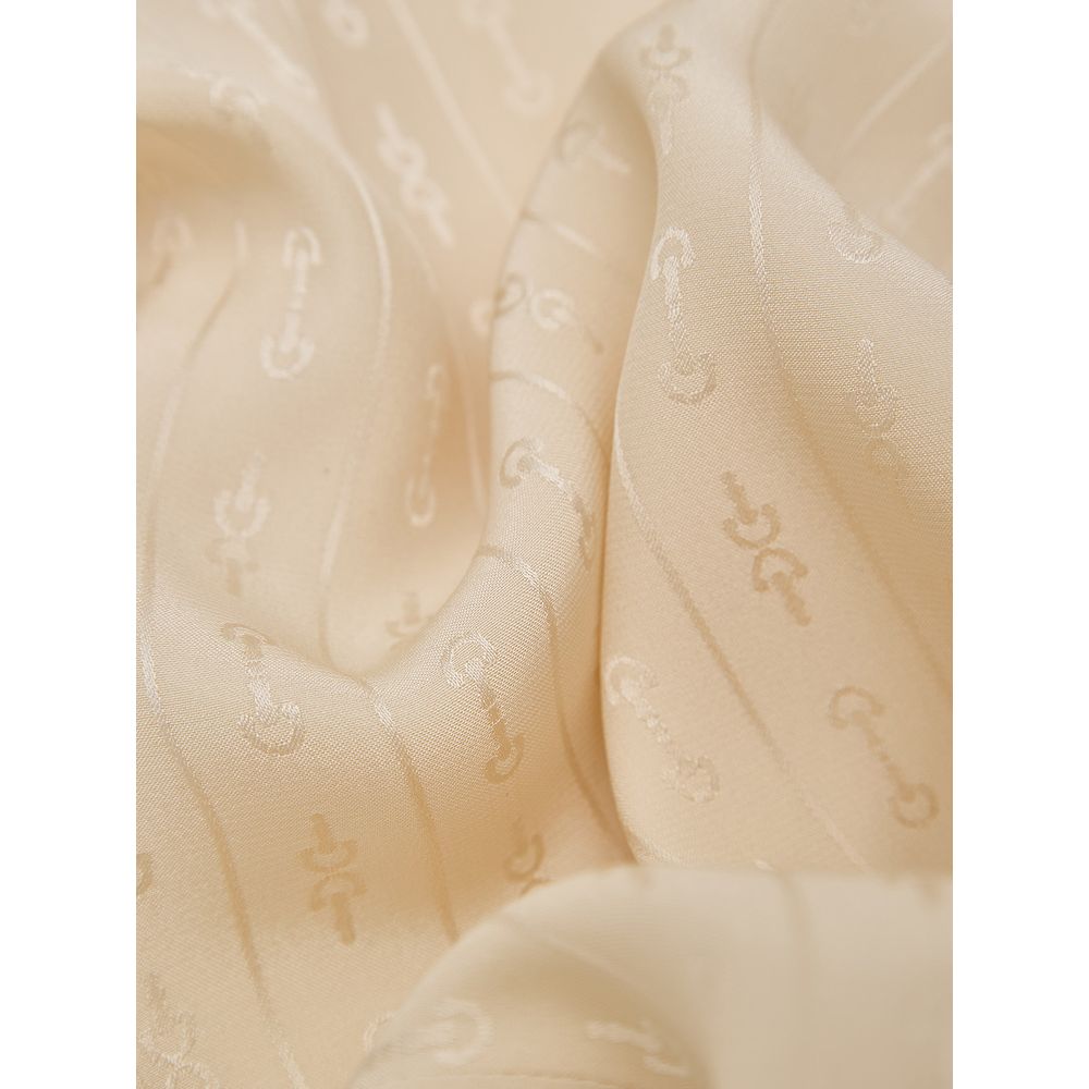 Beige silkeskjorte