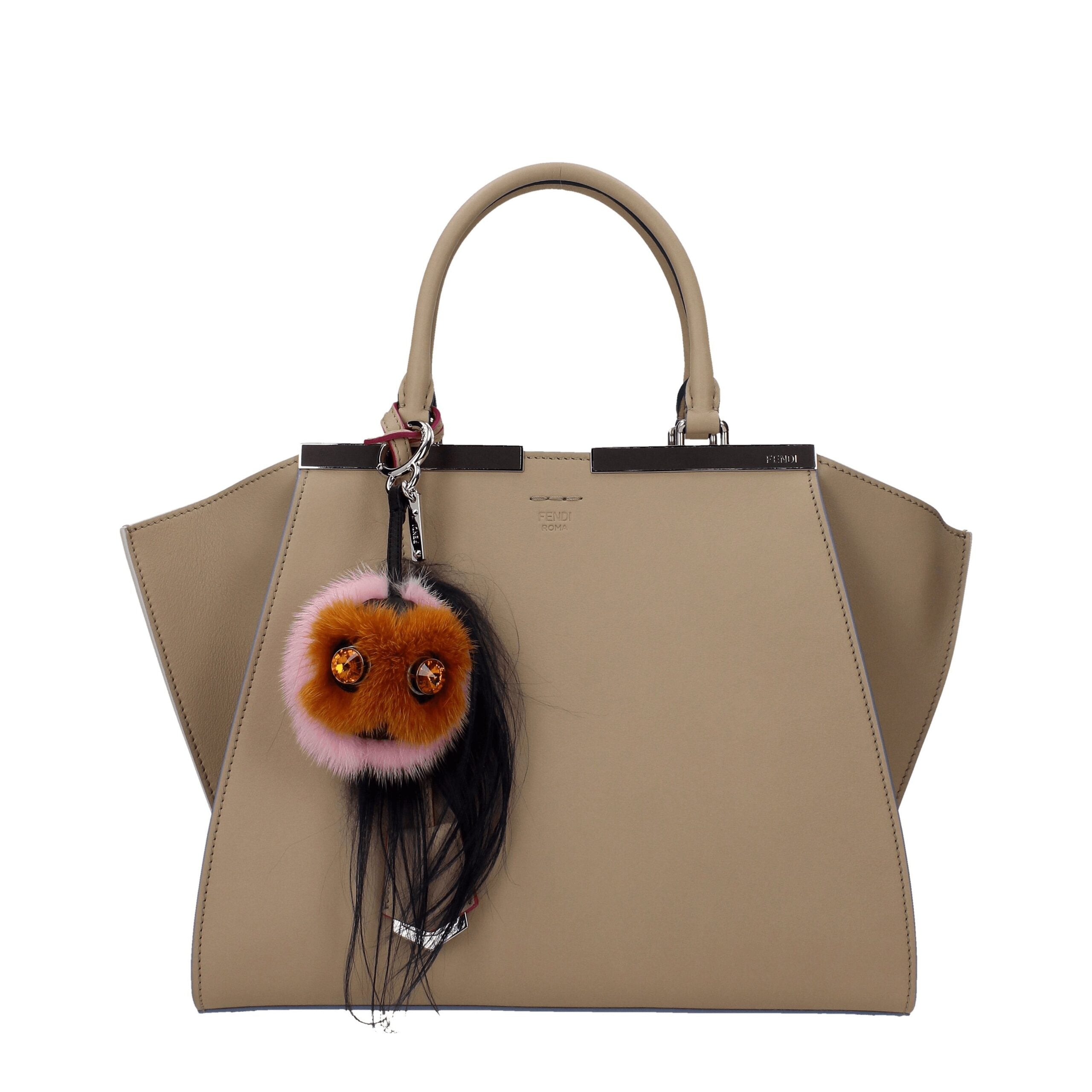 Fendi brune pelsnøkkelringer