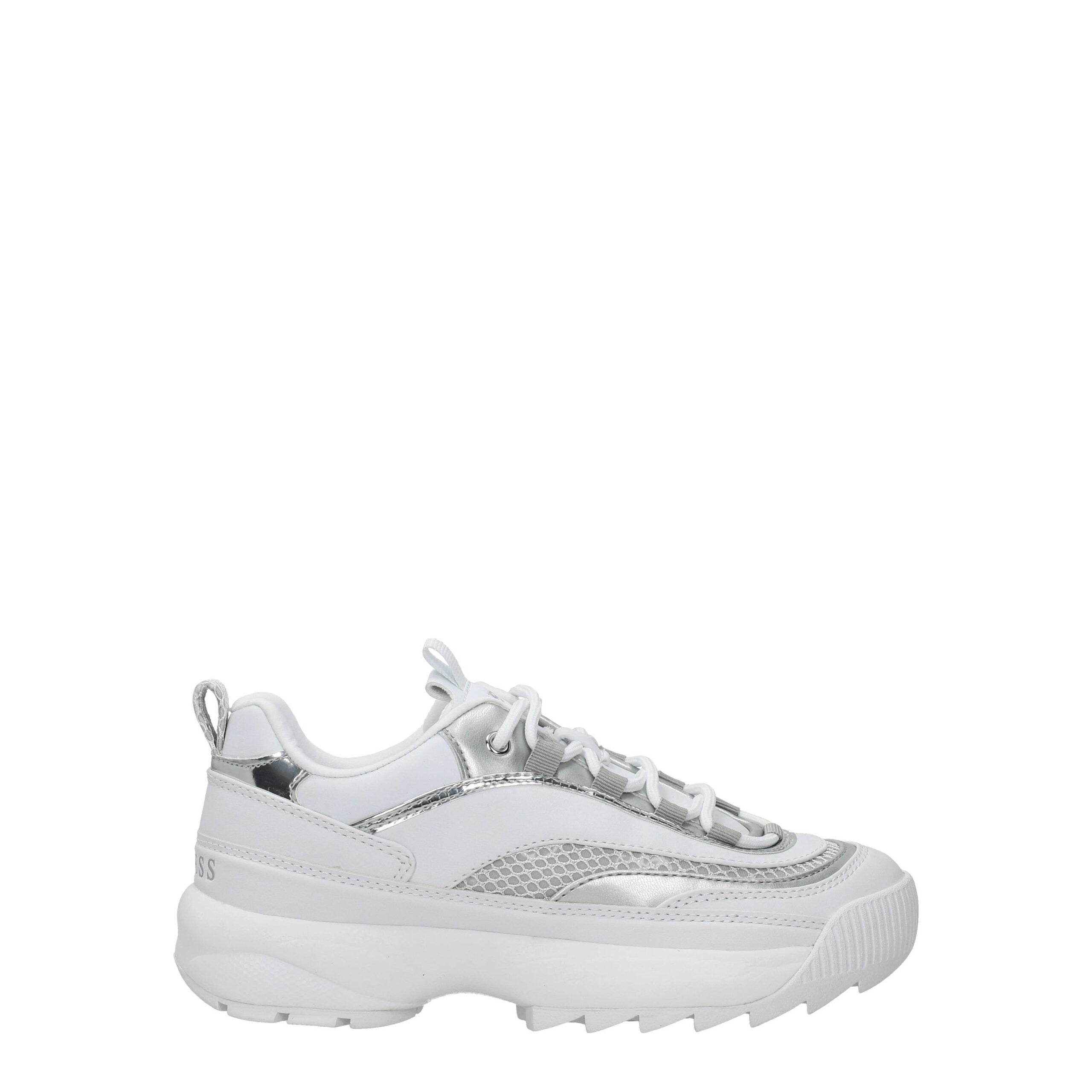 Hvite chunky joggesko i polyetylen