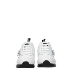 Love Moschino White Leather Low Top Sneakers