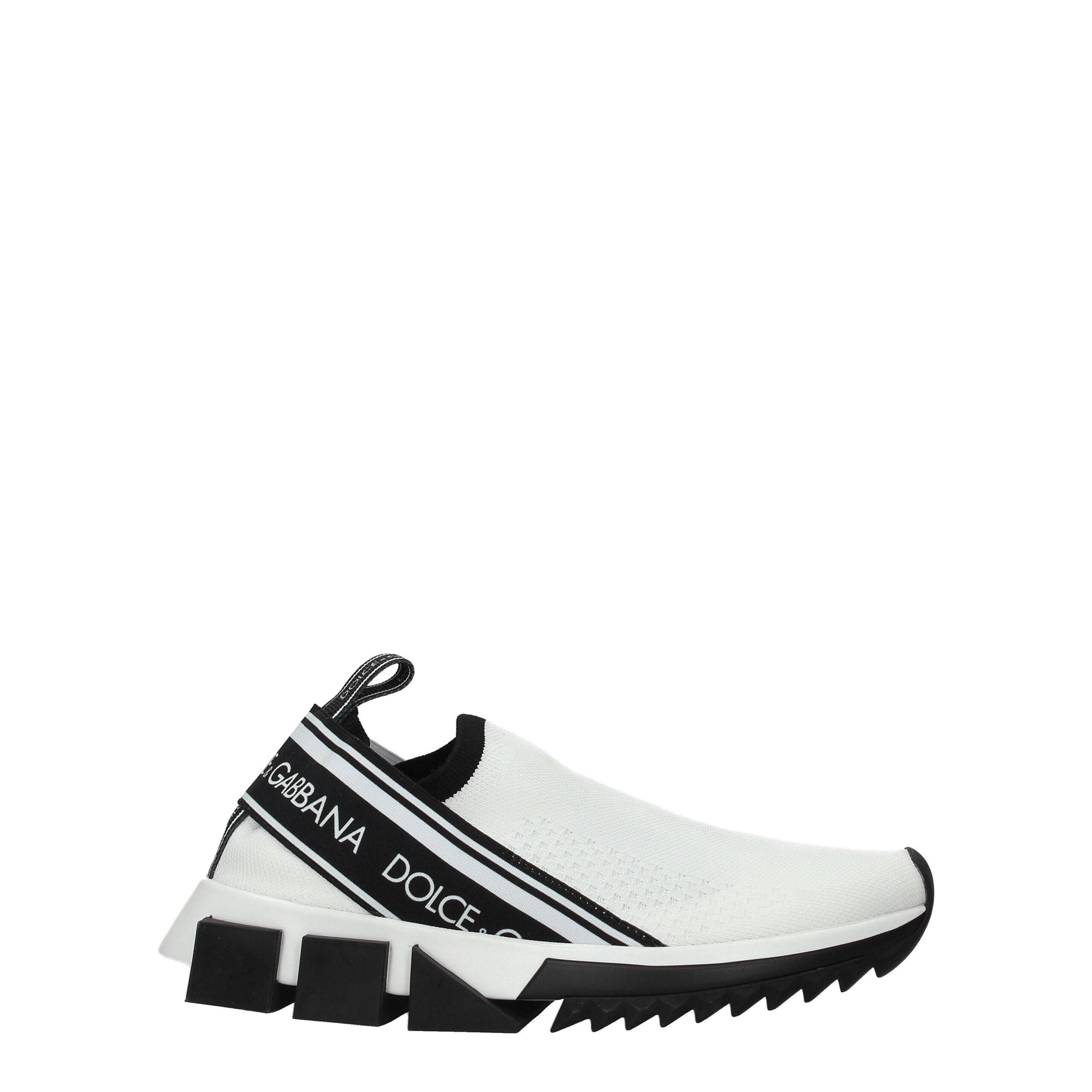Vita grova sneakers i tyg