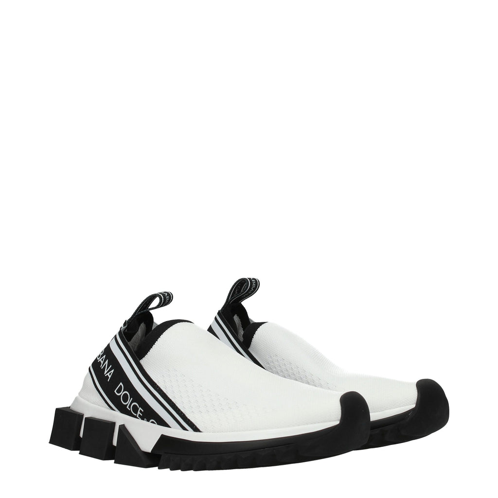 Vita grova sneakers i tyg