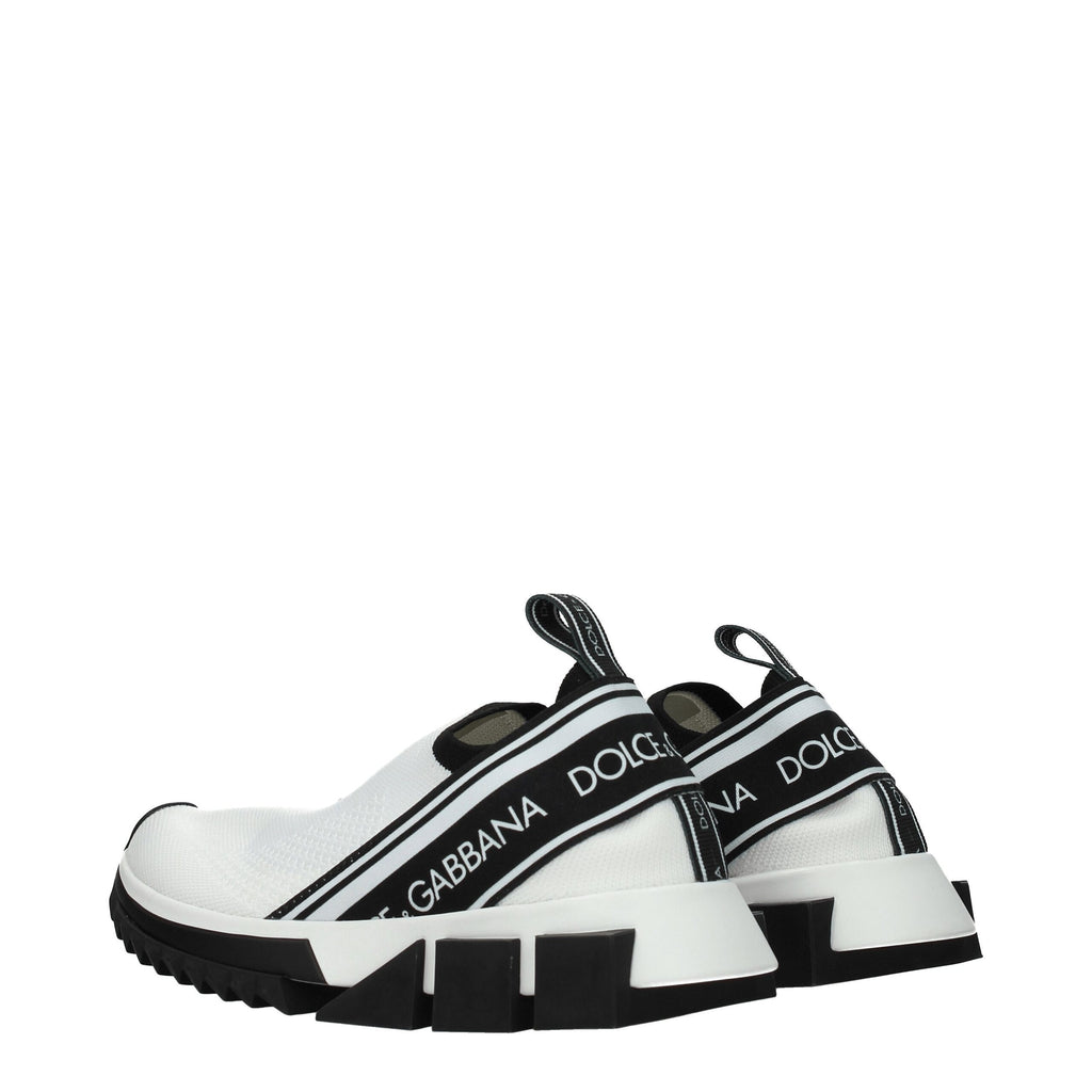 Vita grova sneakers i tyg