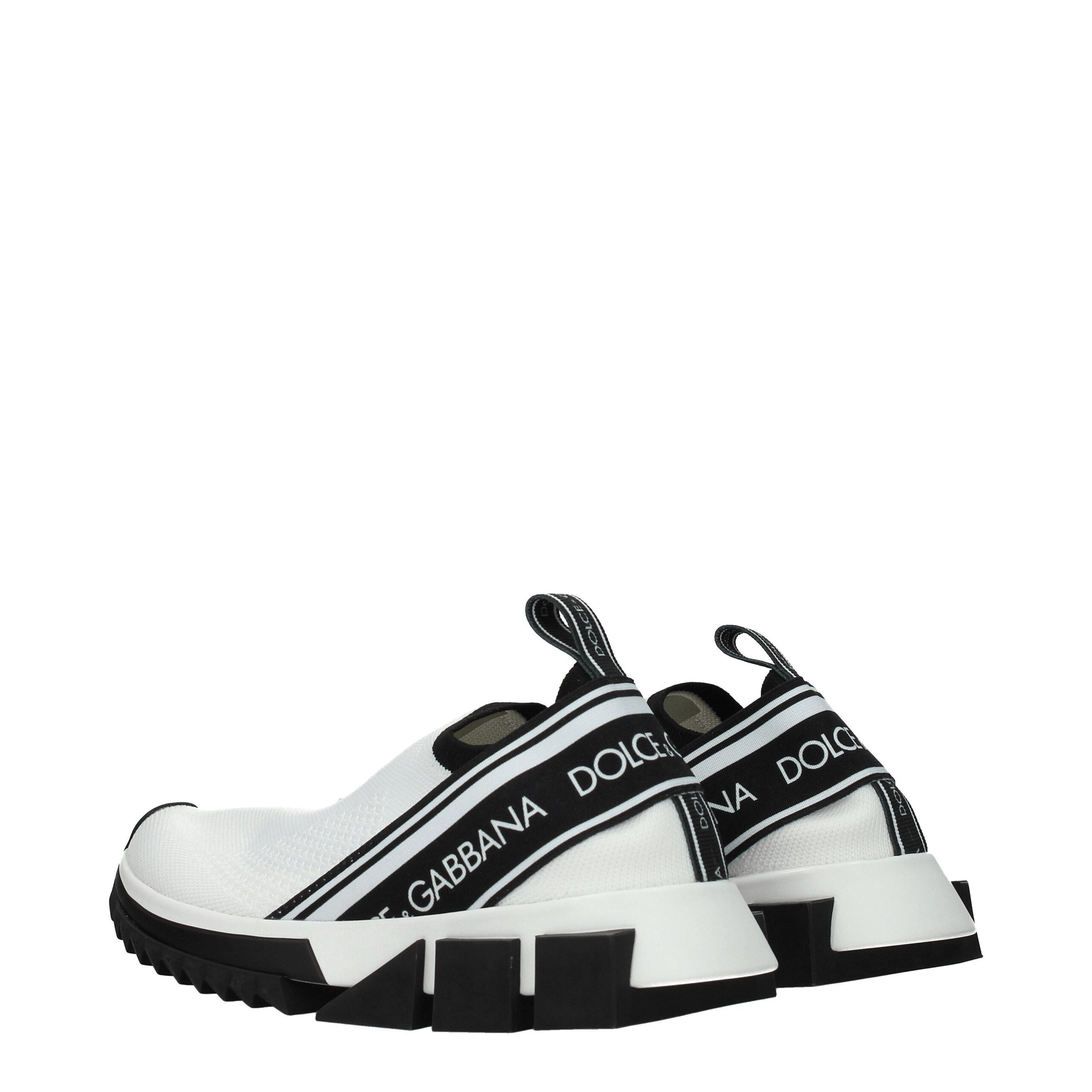 Vita grova sneakers i tyg