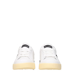 Dolce & Gabbana White Leather Low Top Sneakers