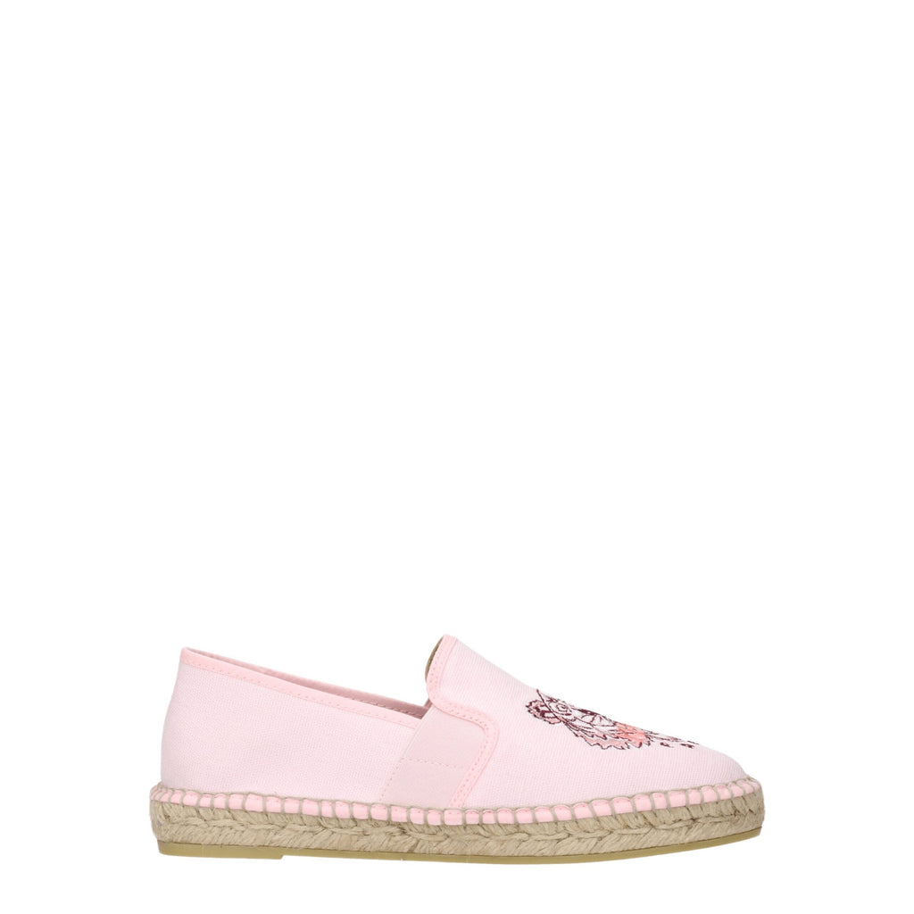 Rosa espadriller i stoff