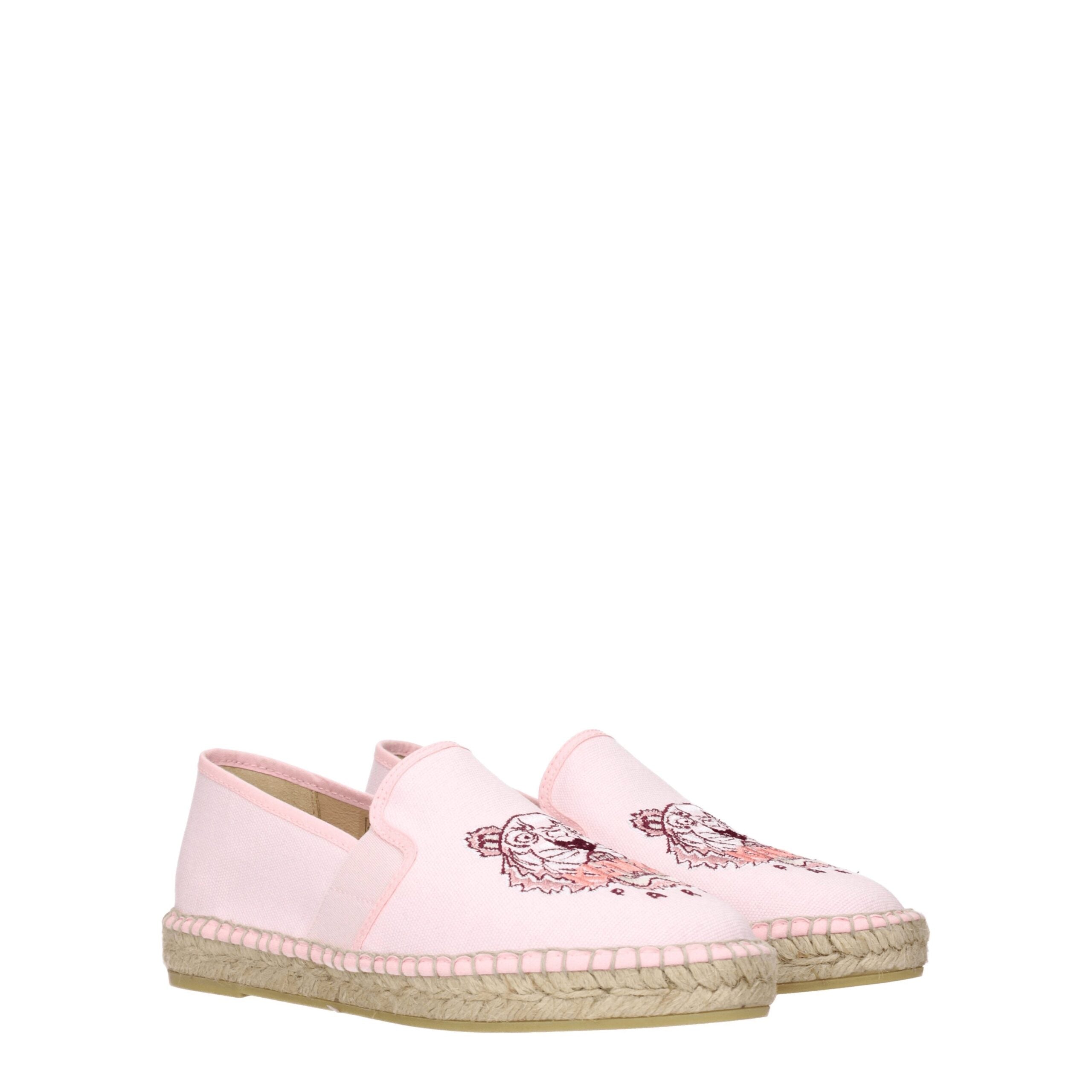 Rosa espadriller i tyg