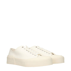 Jil Sander Beige Fabric Low Top Sneakers