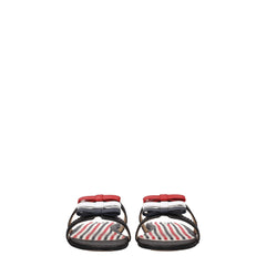Thom Browne Black Leather Slippers