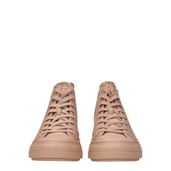 Valentino Garavani Pink Fabric High Top Sneakers
