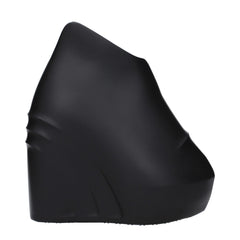 Givenchy Black Cotton Wedge Sandals