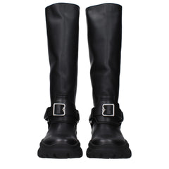 Burberry Black Leather Boots