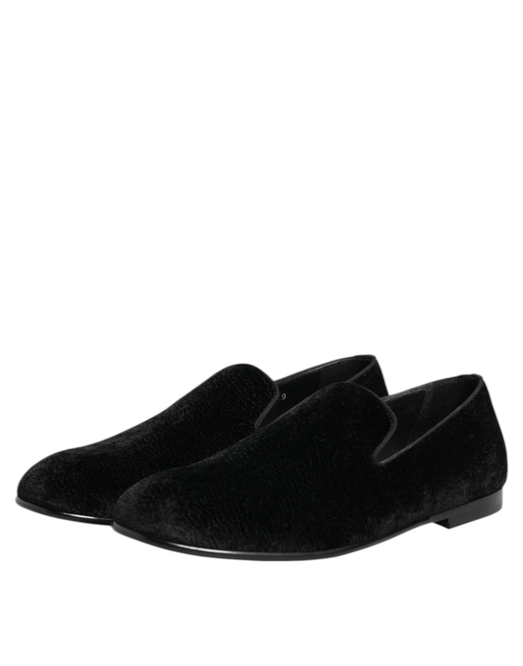 Svarte Jacquard Loafers Formelle Herresko