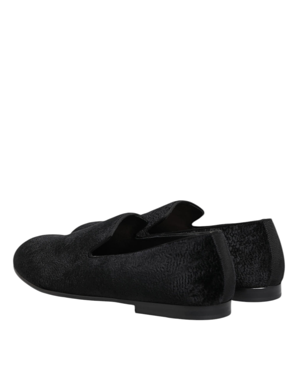 Svarte Jacquard Loafers Formelle Herresko
