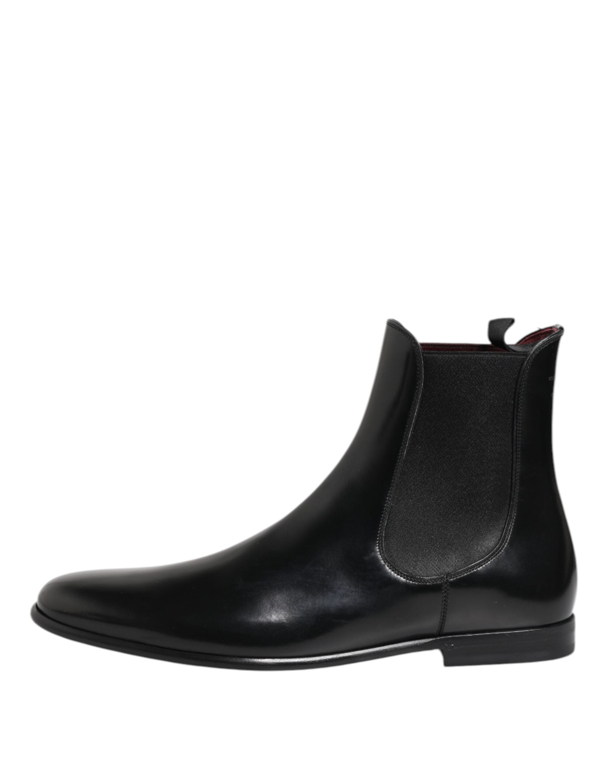 Svarte Chelsea Slip On Mid Legge Støvler Sko