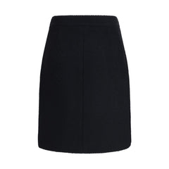 Chloé Black Wool Midi Skirt