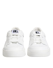 Dolce & Gabbana White Miami Leather Low Top Sneakers Shoes