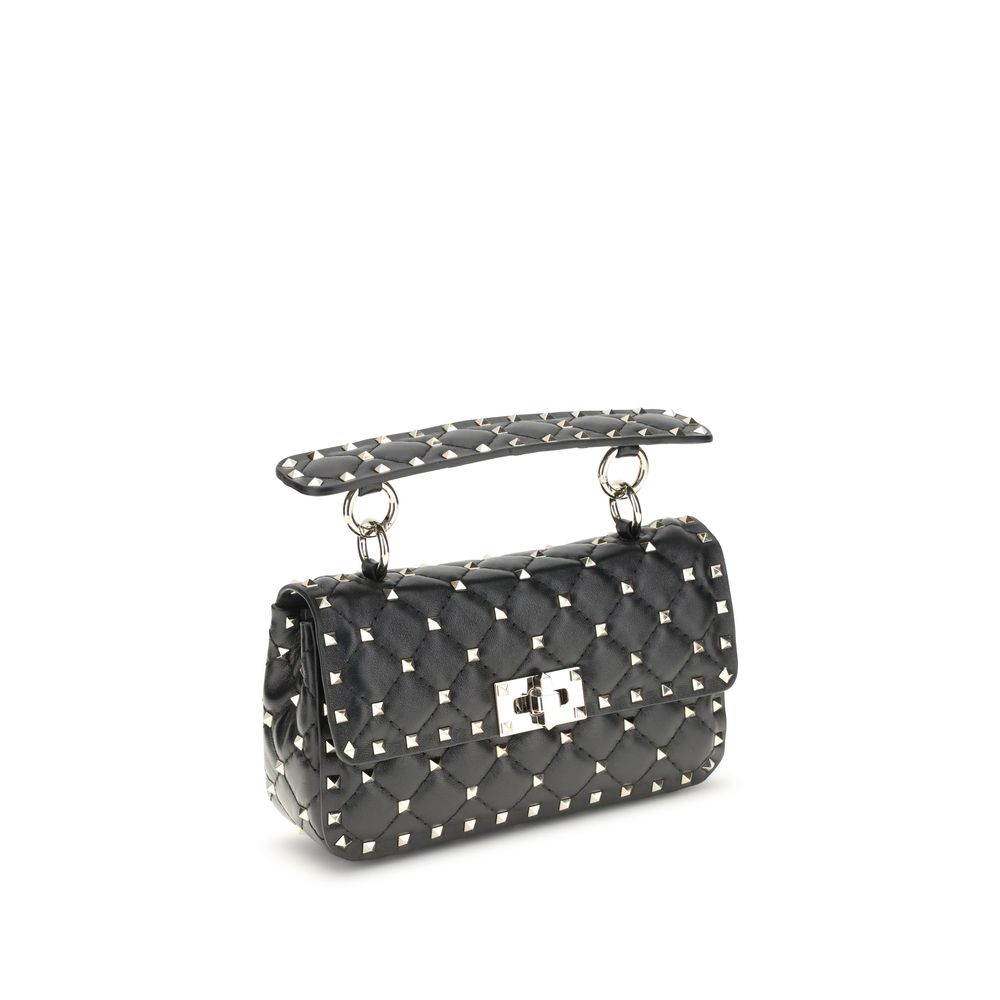 Liten Rockstud-veske i skinn med spikes