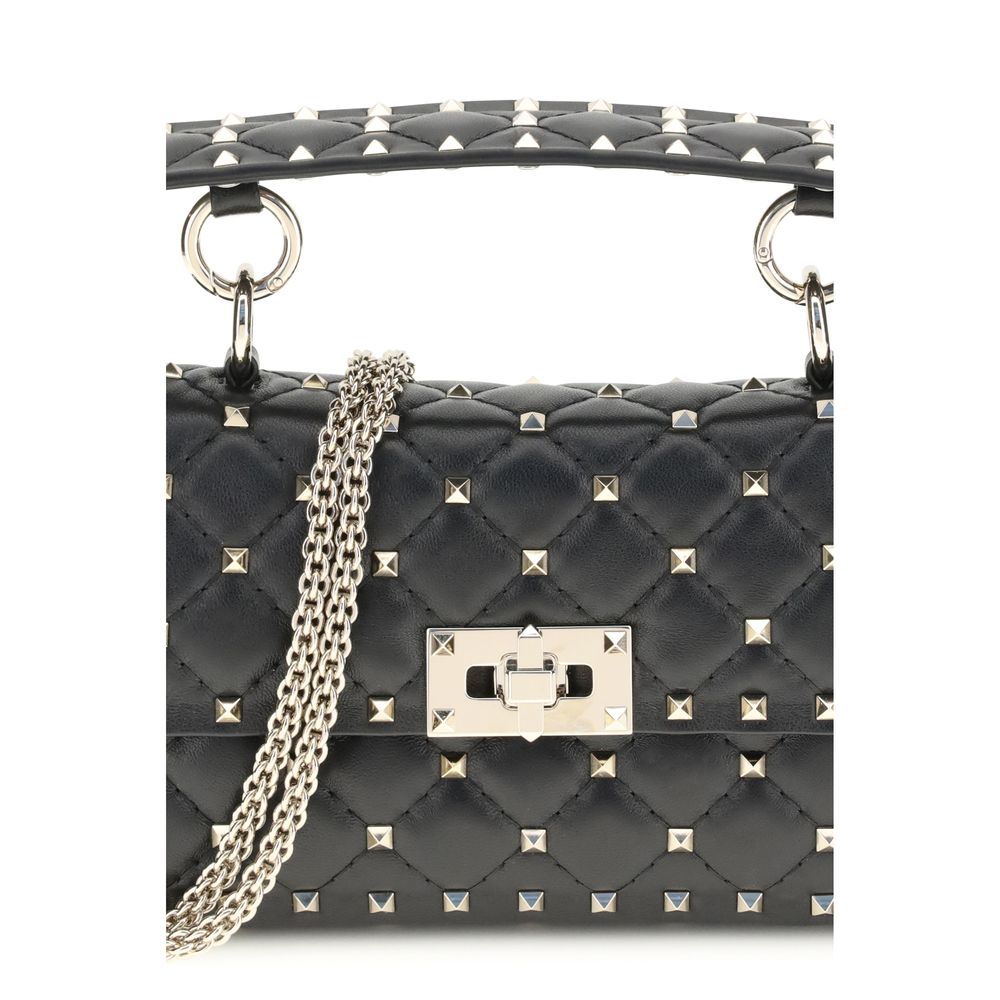 Liten Rockstud-veske i skinn med spikes
