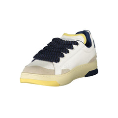 Blauer White Leather Men Sneaker