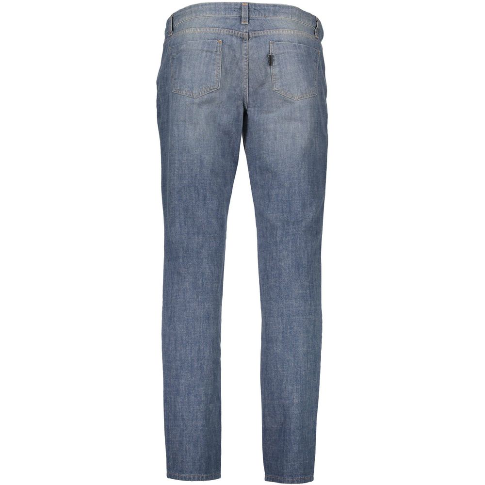 Blå bomullsjeans och byxor