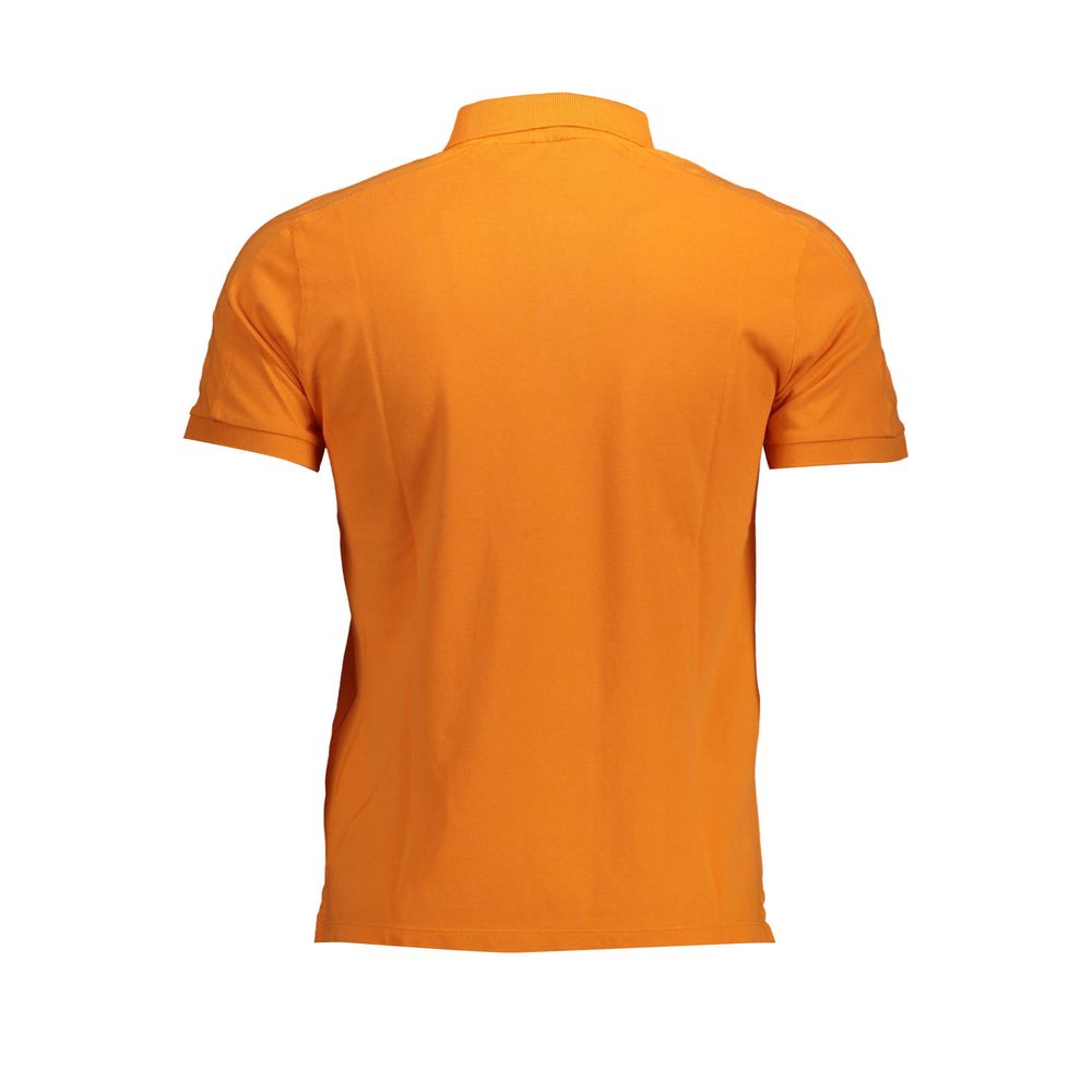 Orange bomullspoloskjorta