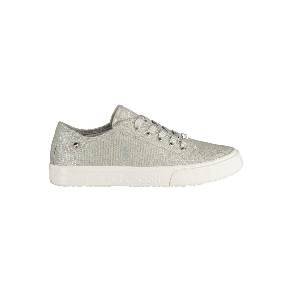 Grå polyester-sneaker