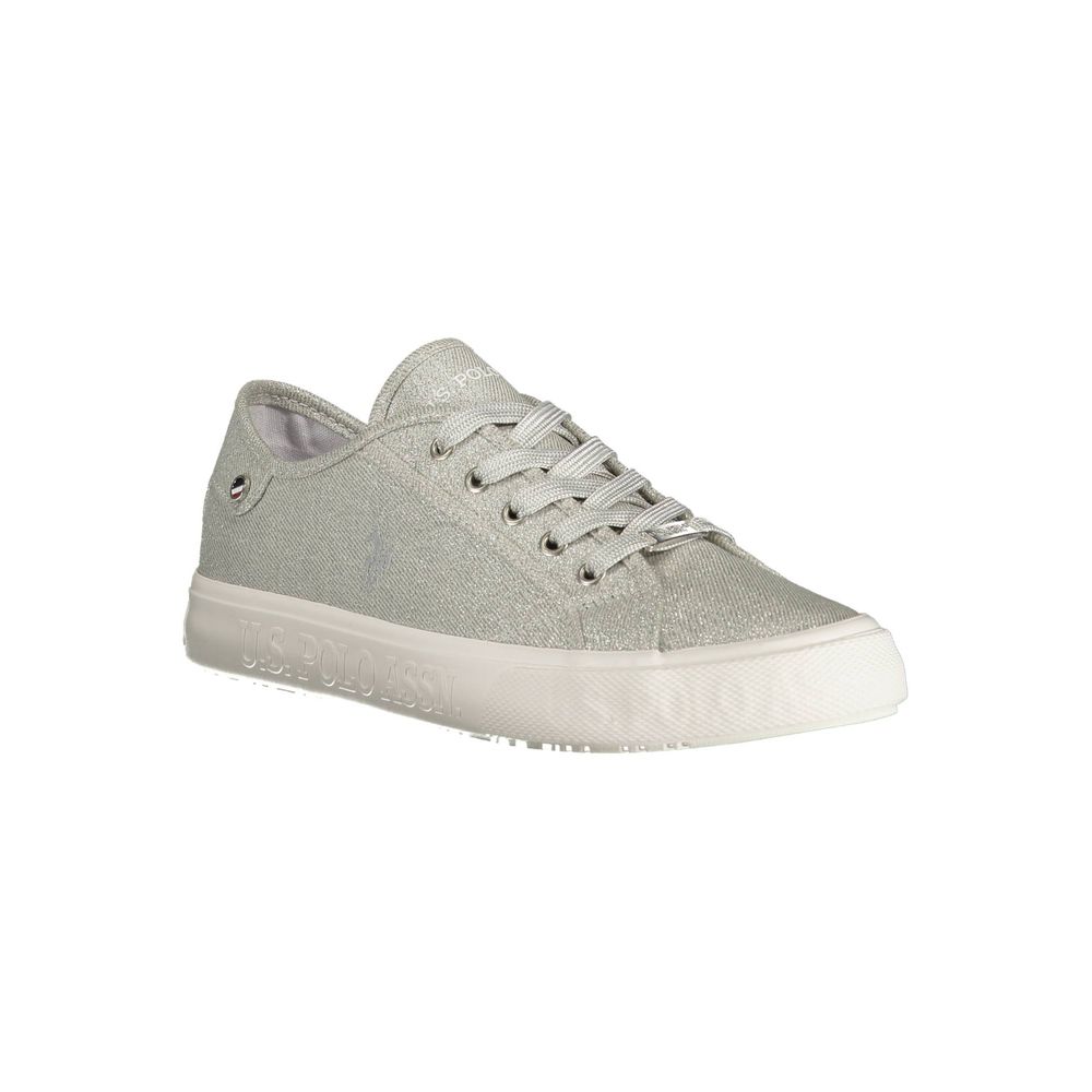 Grå polyester-sneaker