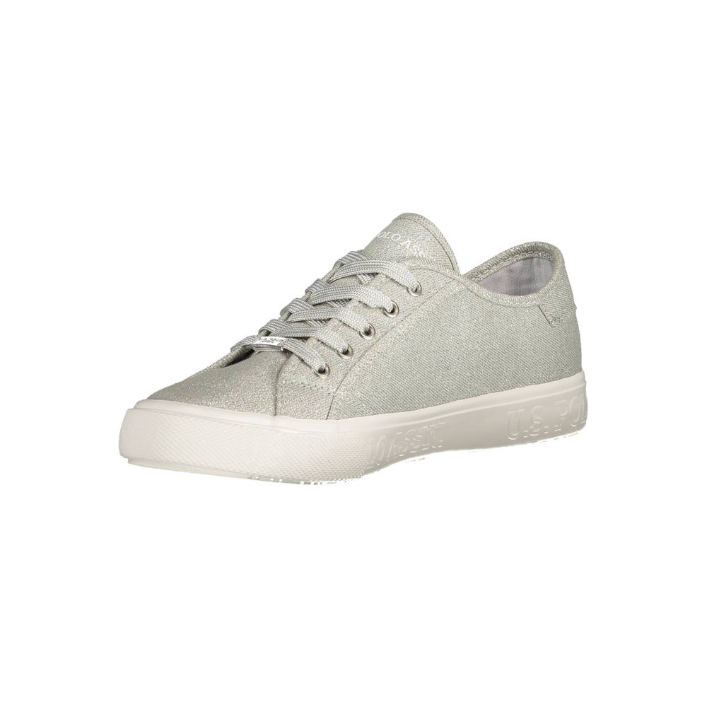 Grå polyester-sneaker
