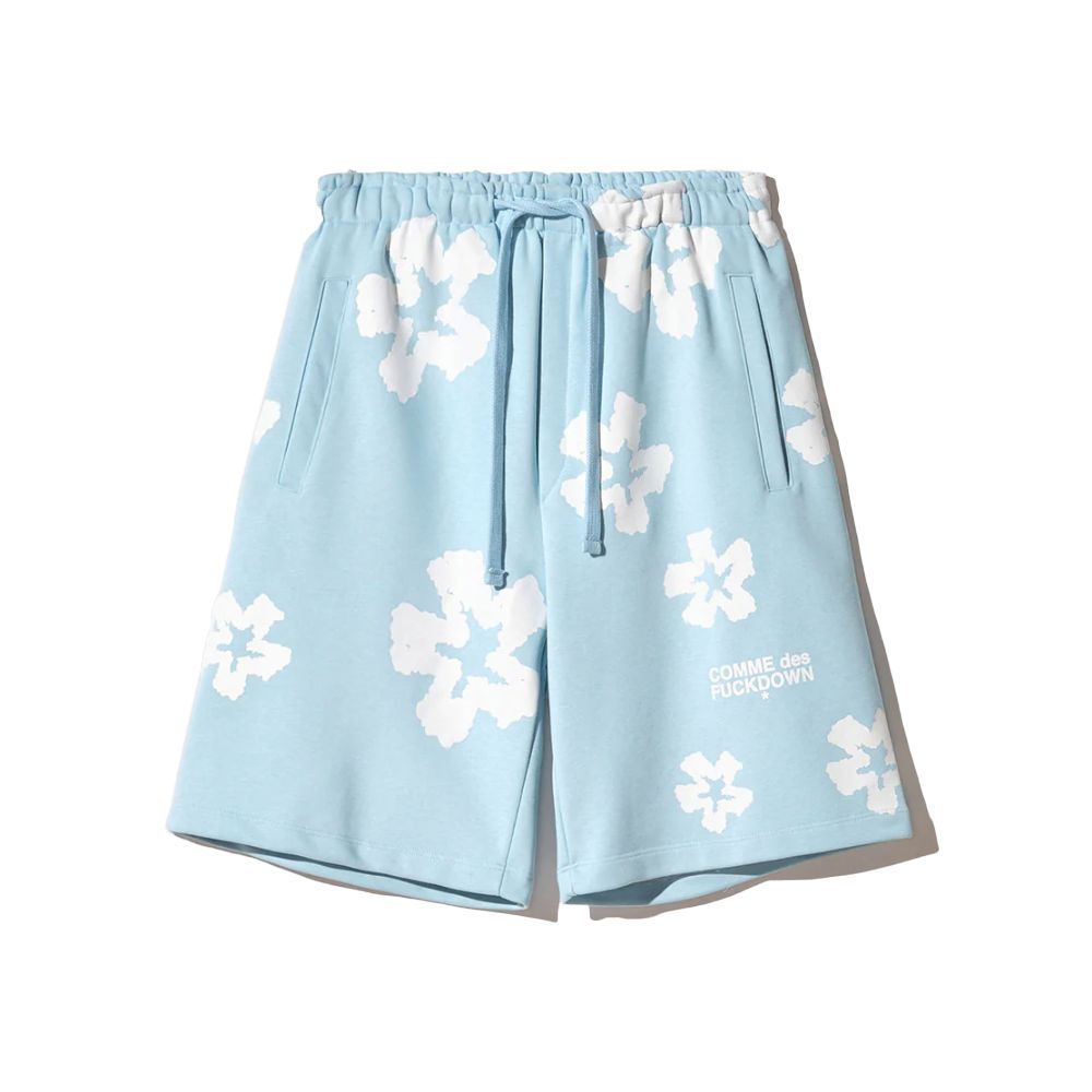 Blå bomullsshorts