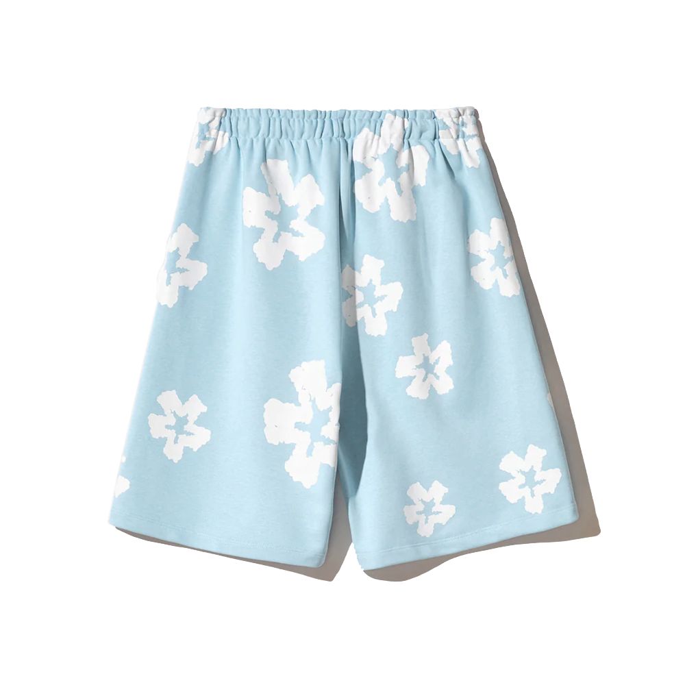 Blå bomullsshorts