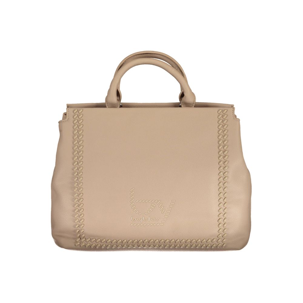 Beige polyetenhandväska