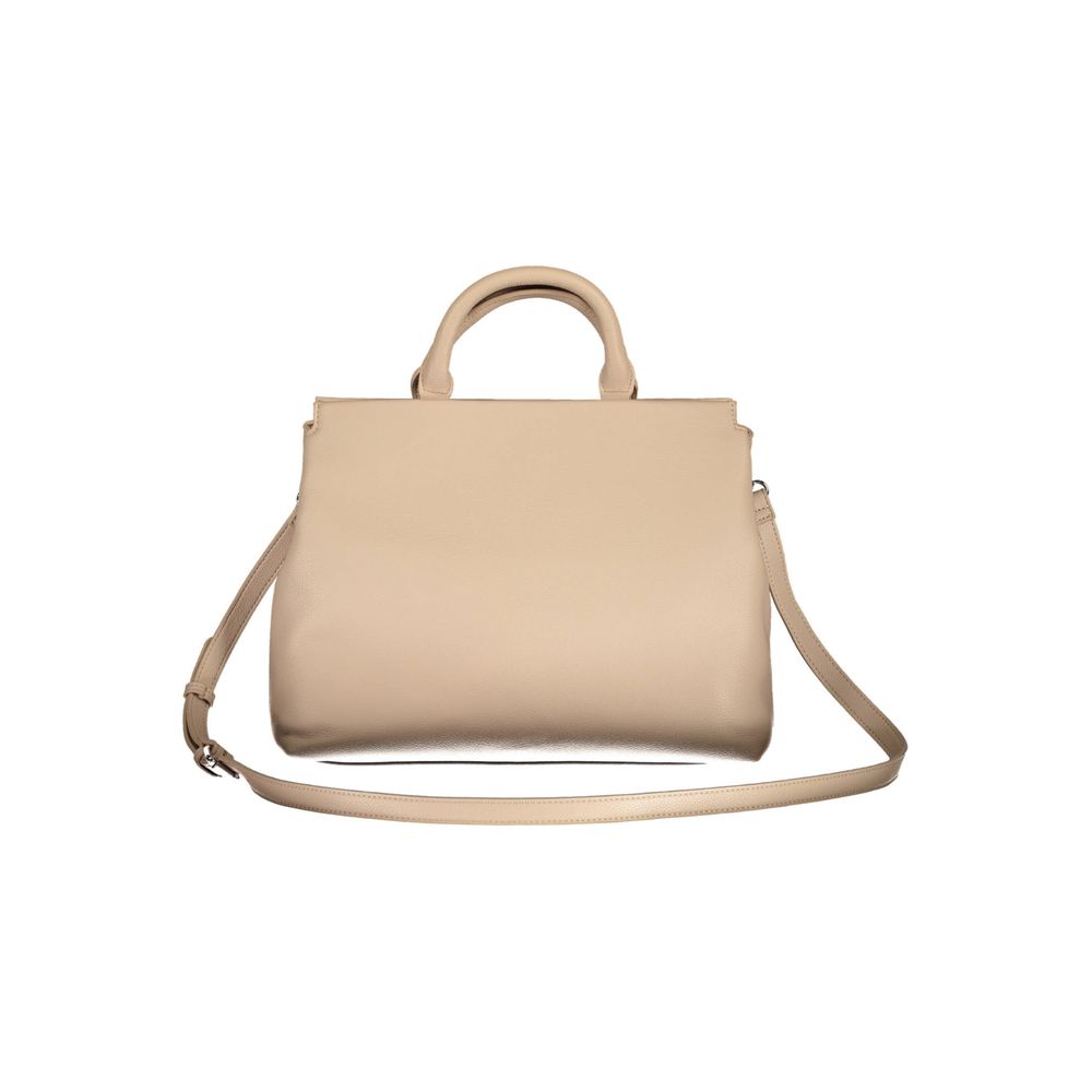 Beige polyetenhandväska
