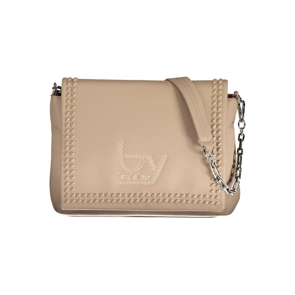 Beige polyetenhandväska