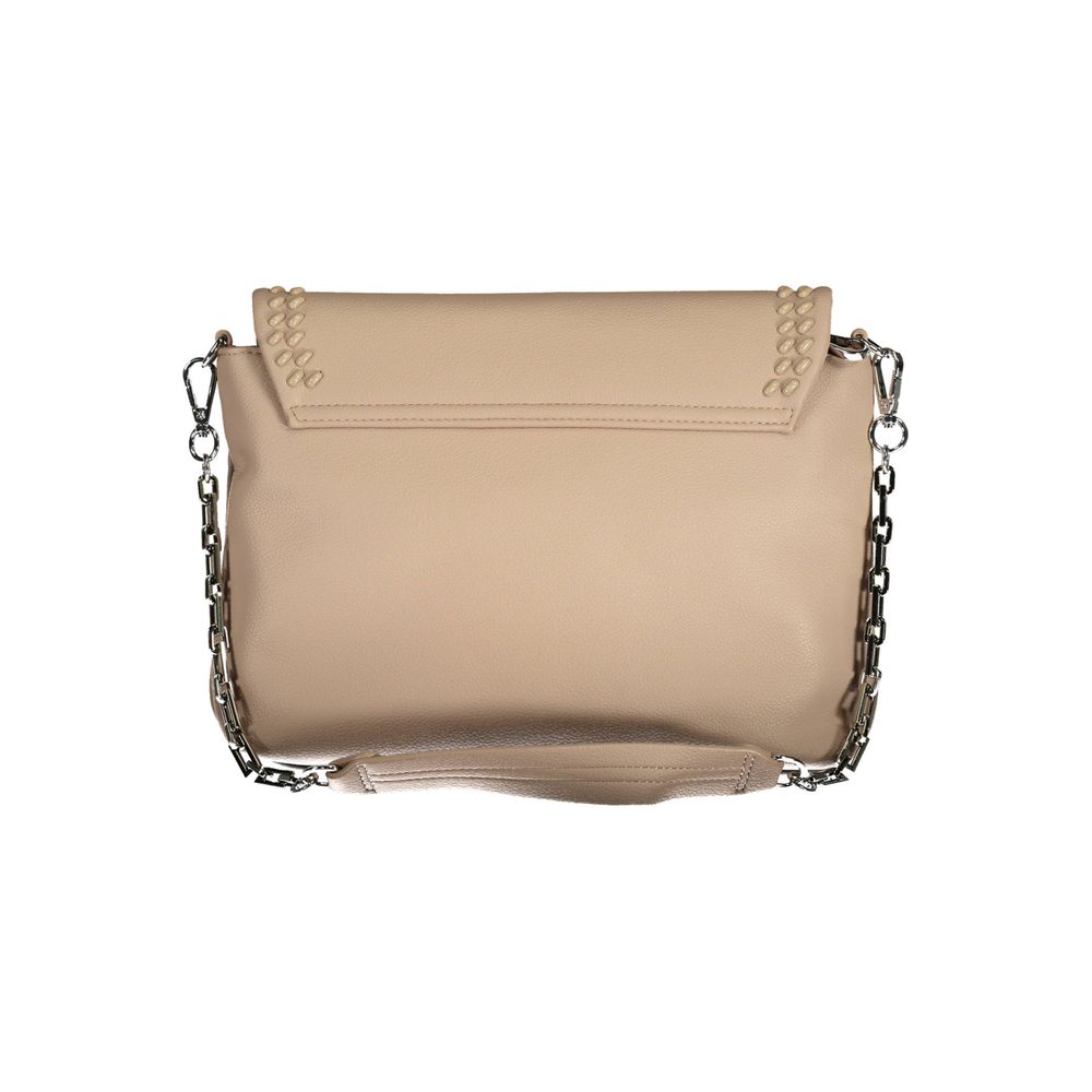 Beige polyetenhandväska