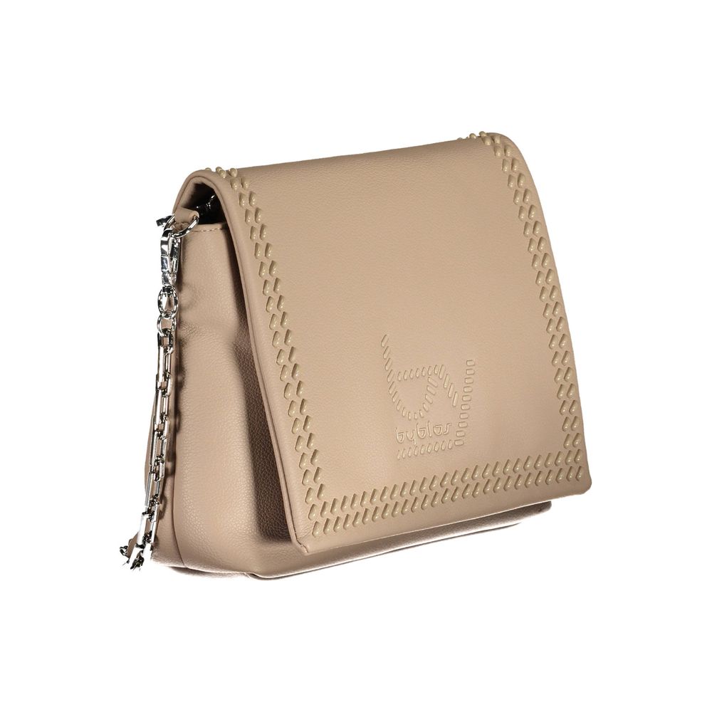 Beige polyetenhandväska