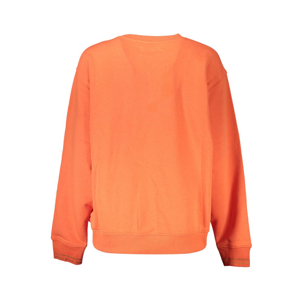 Orange bomullströja för kvinnor