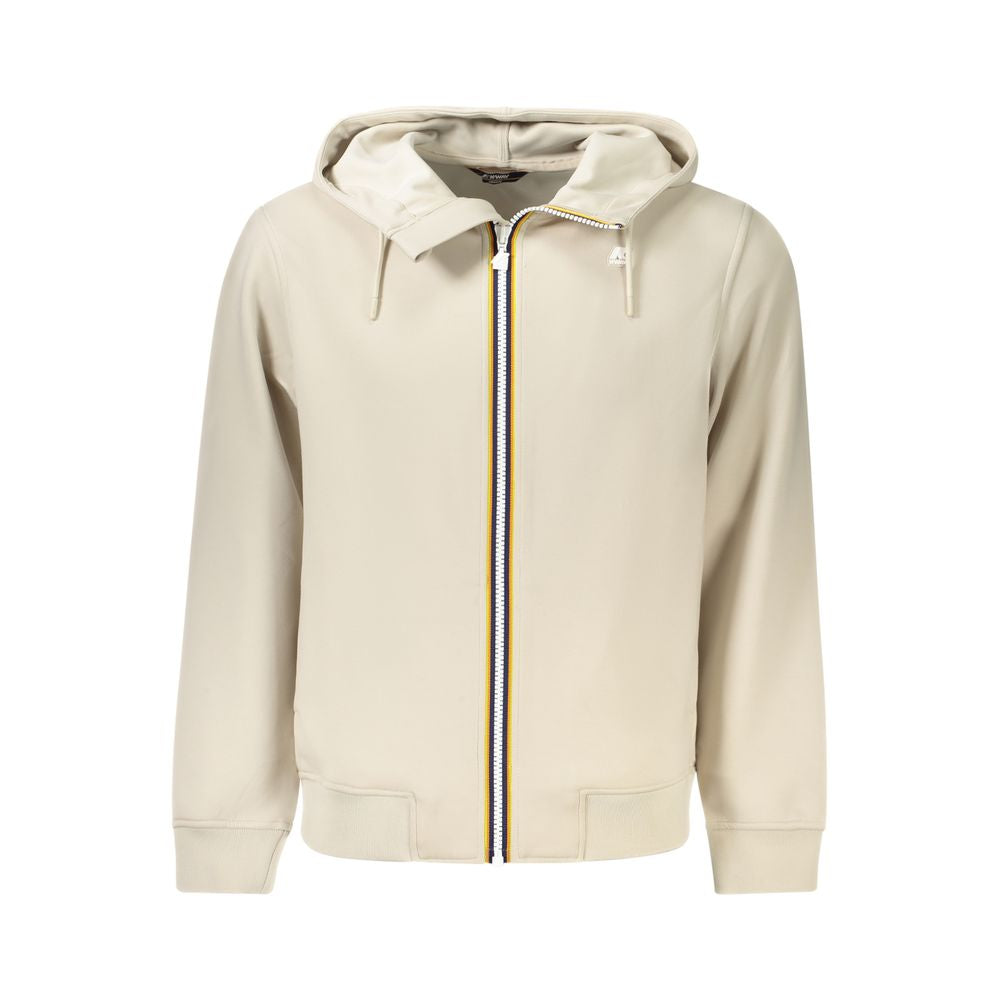 K-WAY Beige Polyester Men Sweater Hooded