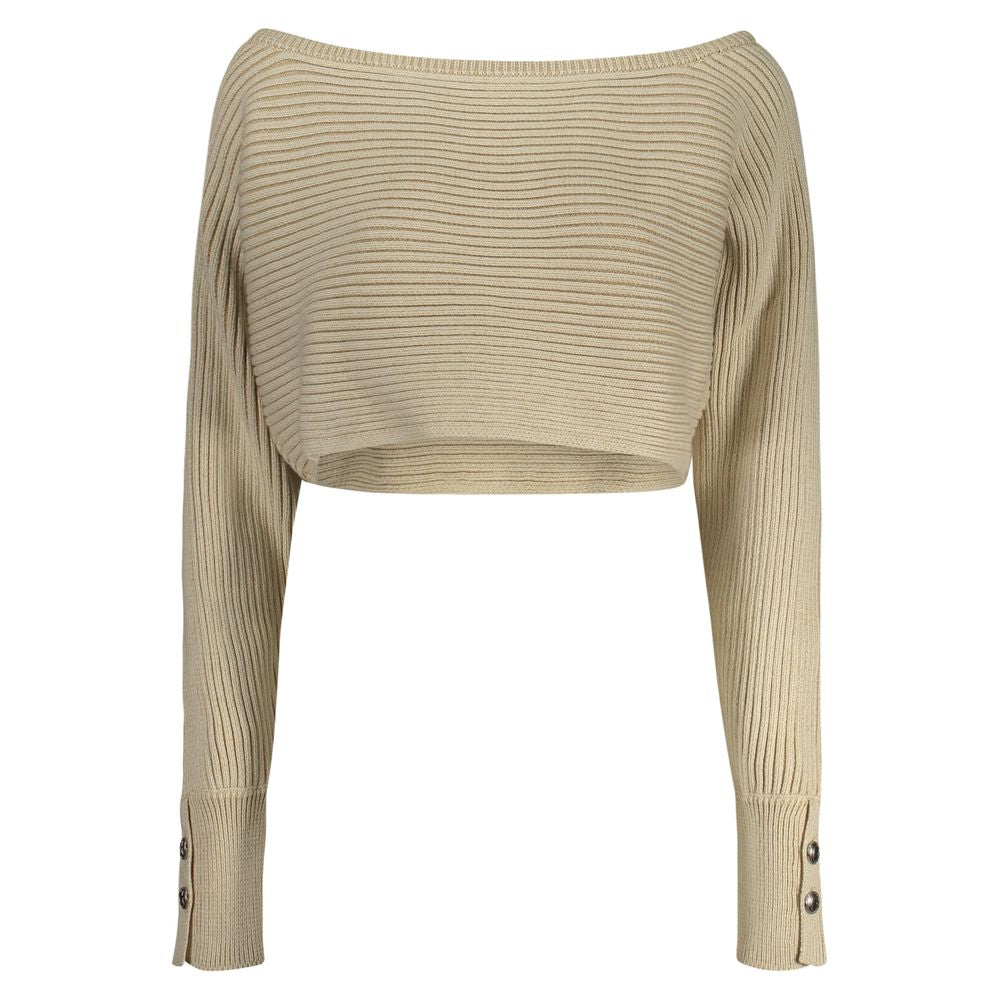 Beige bomullströja