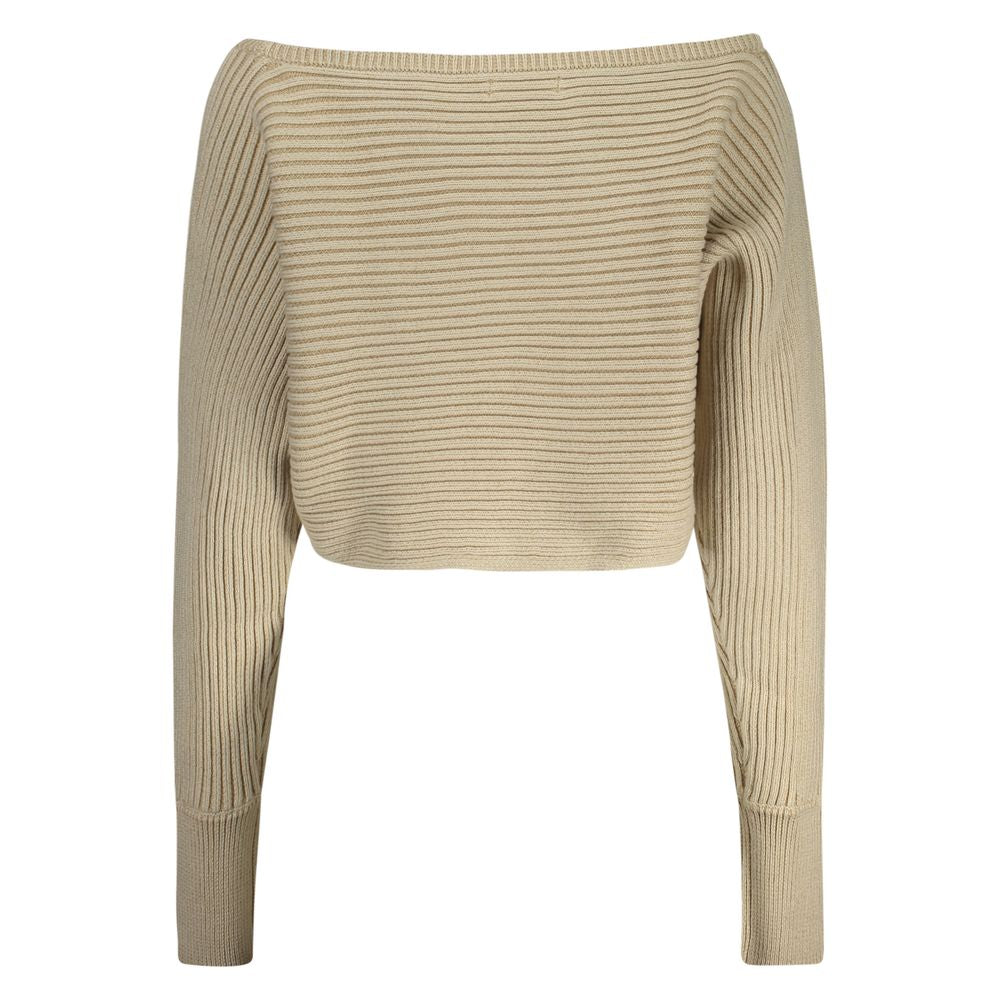 Beige bomullströja